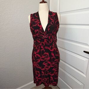 Norma Kamali Floral Print Faux Wrap Dress